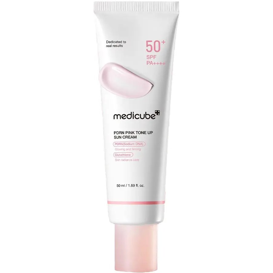 کرم ضدافتاب مرطوب کننده هیالورونیک اسید و PDRN مدی کیوب SPF50+ حجم 50 میلی لیتر